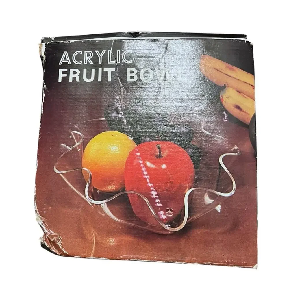 Vintage Clear Acrylic Fruit Bowl